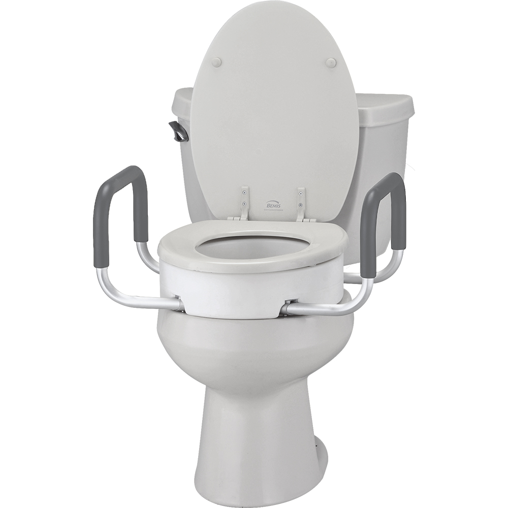 Toilet Seat Riser on toilet bowl